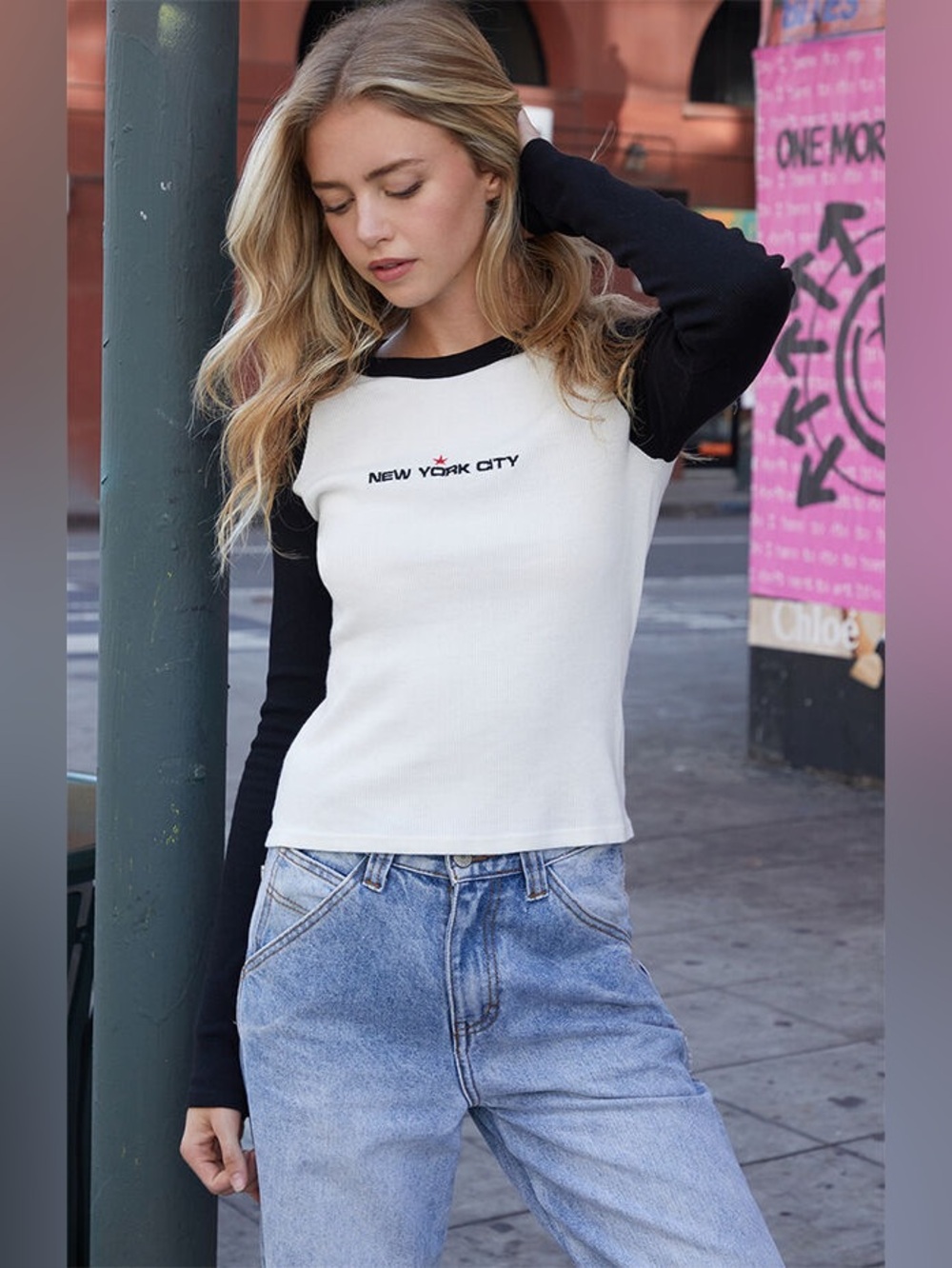 JOHN GALT NEW YORK RIBBED LONG SLEEVE